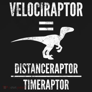 Funny Velociraptor Gift With Science Pun Dad Joke Physics Women's T-Shirt
