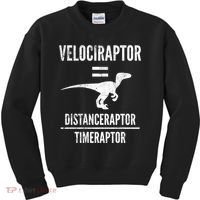 Funny Velociraptor Gift With Science Pun Dad Joke Physics Kids Sweatshirt thumb 0