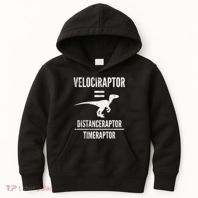 Funny Velociraptor Gift With Science Pun Dad Joke Physics Kids Hoodie