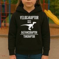 Funny Velociraptor Gift With Science Pun Dad Joke Physics Kids Hoodie thumb 3
