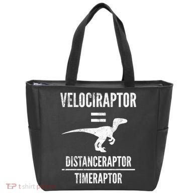 Funny Velociraptor Gift With Science Pun Dad Joke Physics Tote Bag