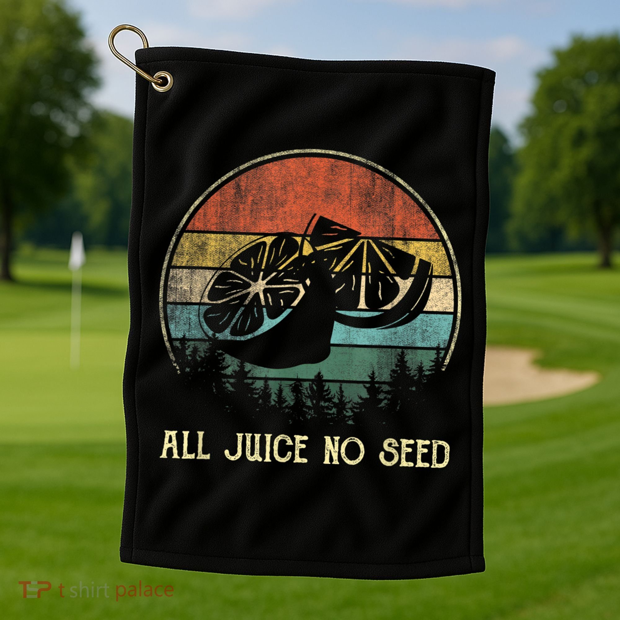 Funny Vasectomy Gifts For Men All Juice No Seed Golf Towel