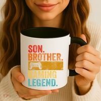 Funny Video Gamer Son Brother Gaming Legend Gift Coffee Mug thumb 3