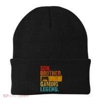 Funny Video Gamer Son Brother Gaming Legend Gift Beanie thumb 0