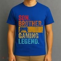 Funny Video Gamer Son Brother Gaming Legend Gift T-Shirt thumb 3