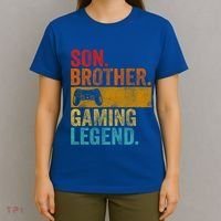 Funny Video Gamer Son Brother Gaming Legend Gift T-Shirt thumb 4