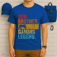 Funny Video Gamer Son Brother Gaming Legend Gift T-Shirt thumb 6