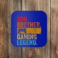 Funny Video Gamer Son Brother Gaming Legend Gift Coaster thumb 0