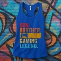 Funny Video Gamer Son Brother Gaming Legend Gift Women's Tank Top thumb 3