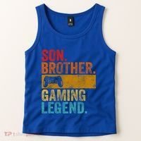 Funny Video Gamer Son Brother Gaming Legend Gift Tank Top thumb 2