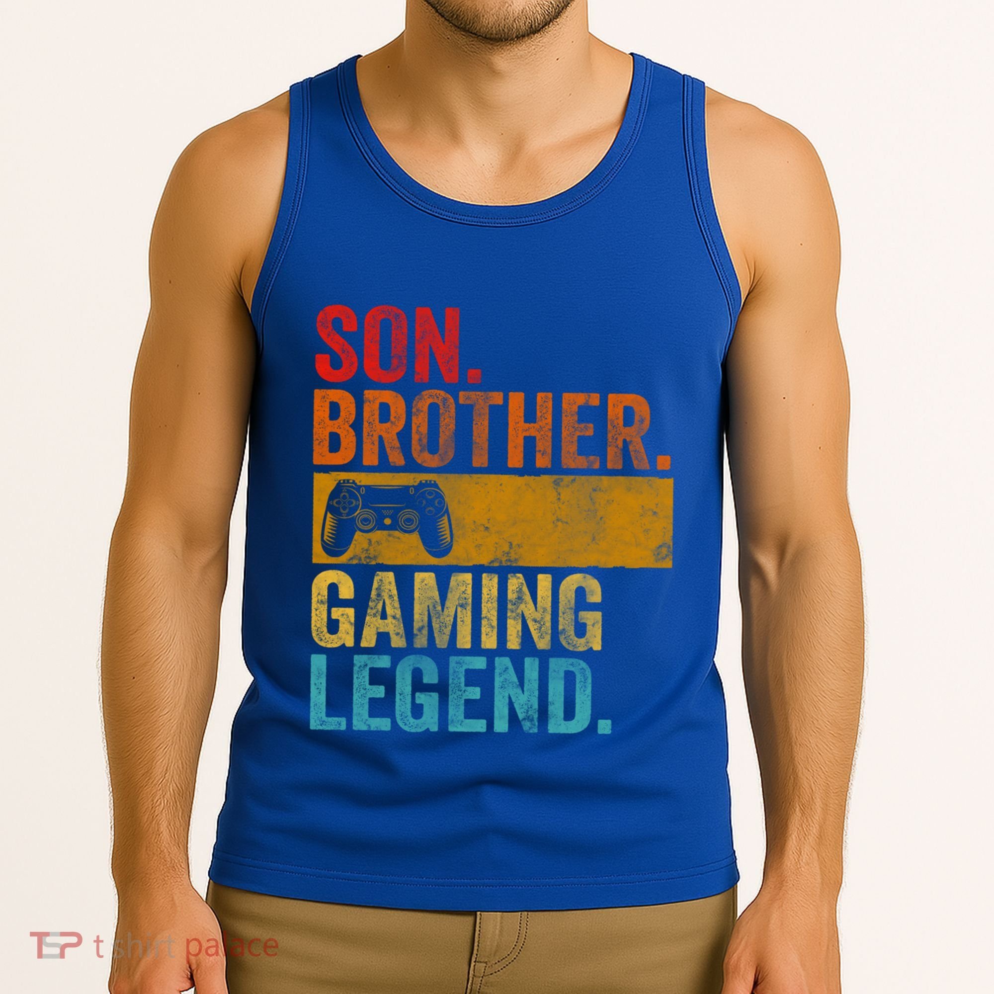Funny Video Gamer Son Brother Gaming Legend Gift Tank Top