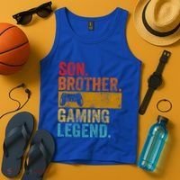 Funny Video Gamer Son Brother Gaming Legend Gift Tank Top thumb 4