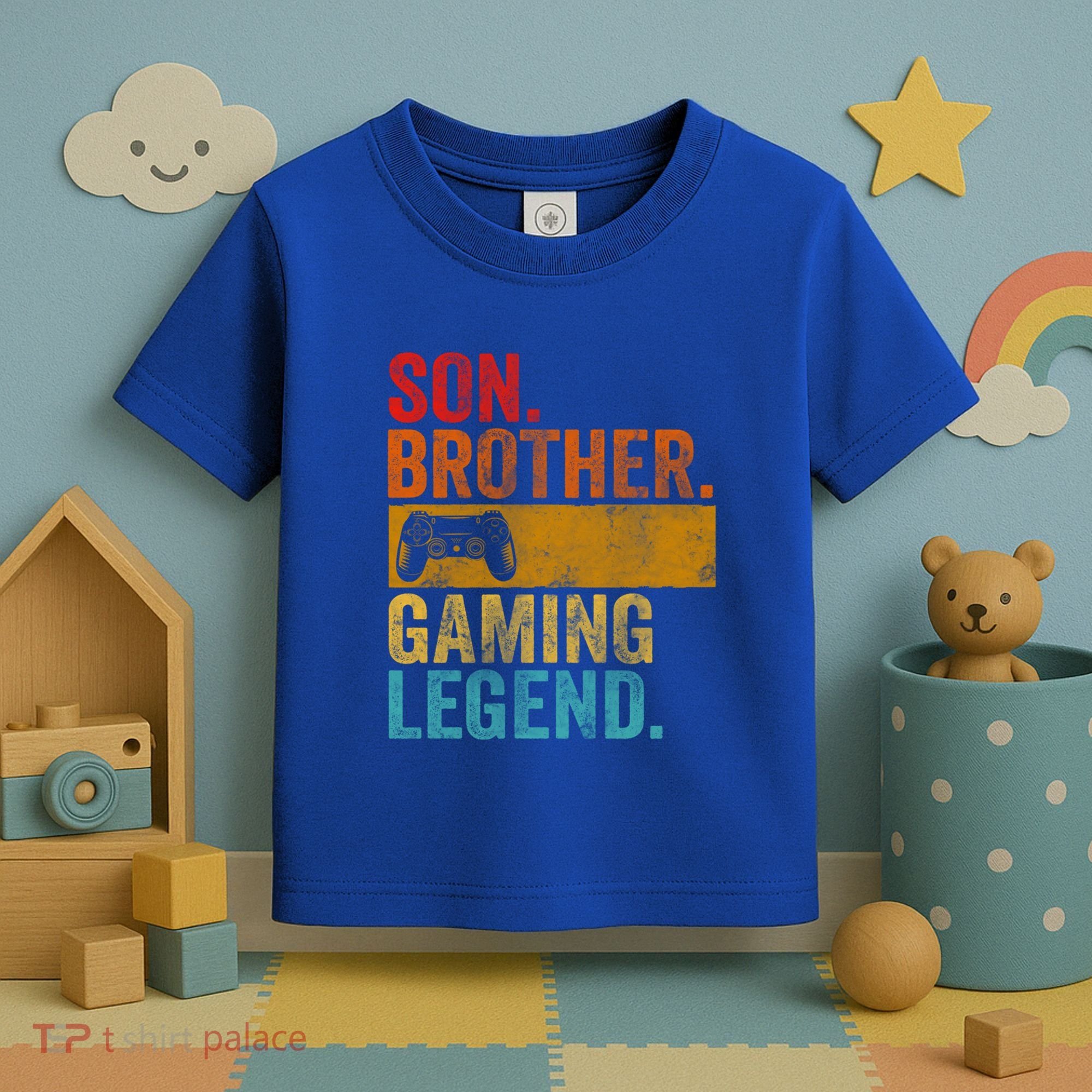 Funny Video Gamer Son Brother Gaming Legend Gift Toddler T-Shirt