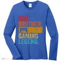 Funny Video Gamer Son Brother Gaming Legend Gift Women's Long Sleeve Shirt thumb 0