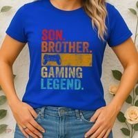 Funny Video Gamer Son Brother Gaming Legend Gift Women's T-Shirt thumb 2