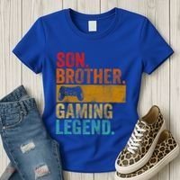 Funny Video Gamer Son Brother Gaming Legend Gift Women's T-Shirt thumb 3