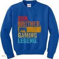 Funny Video Gamer Son Brother Gaming Legend Gift Kids Sweatshirt thumb 0