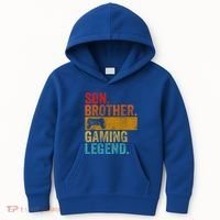 Funny Video Gamer Son Brother Gaming Legend Gift Kids Hoodie thumb 0