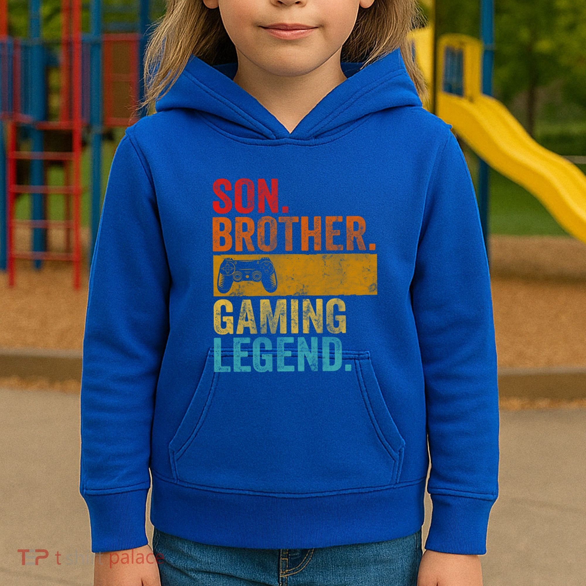 Funny Video Gamer Son Brother Gaming Legend Gift Kids Hoodie