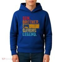 Funny Video Gamer Son Brother Gaming Legend Gift Kids Hoodie thumb 4