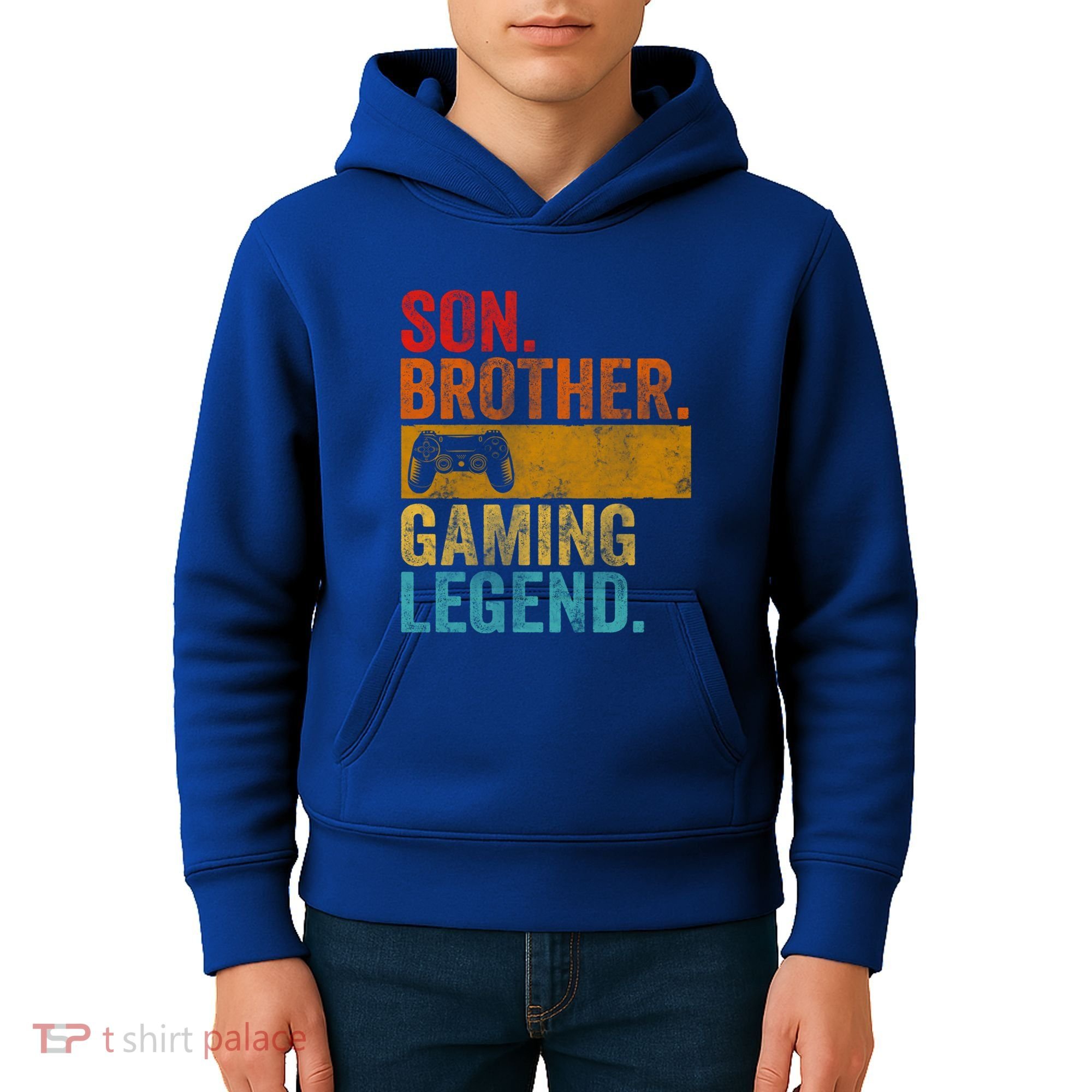 Funny Video Gamer Son Brother Gaming Legend Gift Kids Hoodie