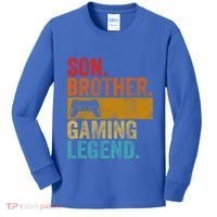 Funny Video Gamer Son Brother Gaming Legend Gift Kids Long Sleeve Shirt thumb 0
