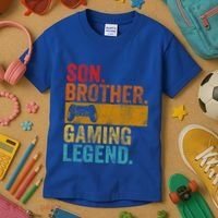Funny Video Gamer Son Brother Gaming Legend Gift Kids T-Shirt thumb 3