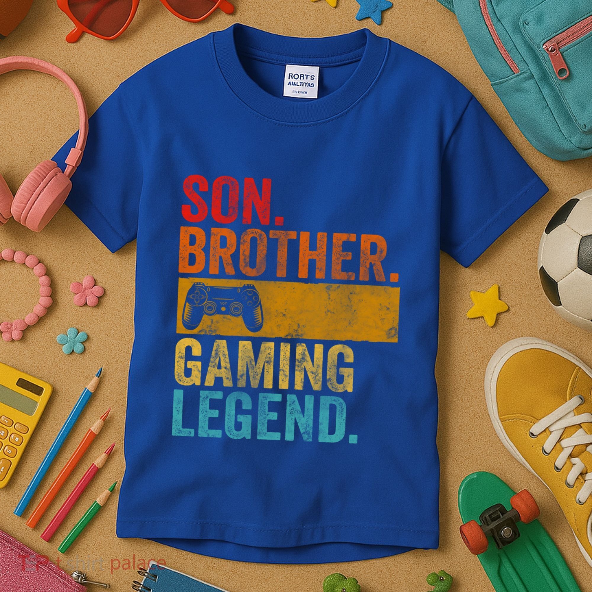 Funny Video Gamer Son Brother Gaming Legend Gift Kids T-Shirt