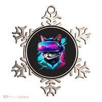Funny Vr Gamer Cat In Vr Headset Virtual Reality Gaming Ornament thumb 0