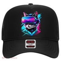 Funny Vr Gamer Cat In Vr Headset Virtual Reality Gaming Hat thumb 0