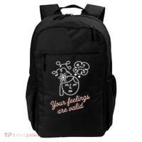 Feelings Valid Health Inspirational Quote Backpack thumb 0