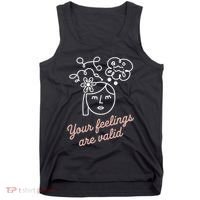 Feelings Valid Health Inspirational Quote Tank Top thumb 0