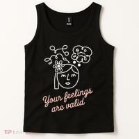 Feelings Valid Health Inspirational Quote Tank Top thumb 2