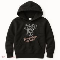 Feelings Valid Health Inspirational Quote Kids Hoodie thumb 0