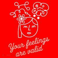 Feelings Valid Health Inspirational Quote Santa Hat thumb 1
