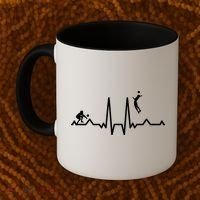 Funny Volleyball Heartbeat Volleyball Gift Coffee Mug thumb 2