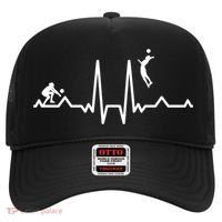 Funny Volleyball Heartbeat Volleyball Gift Hat thumb 0