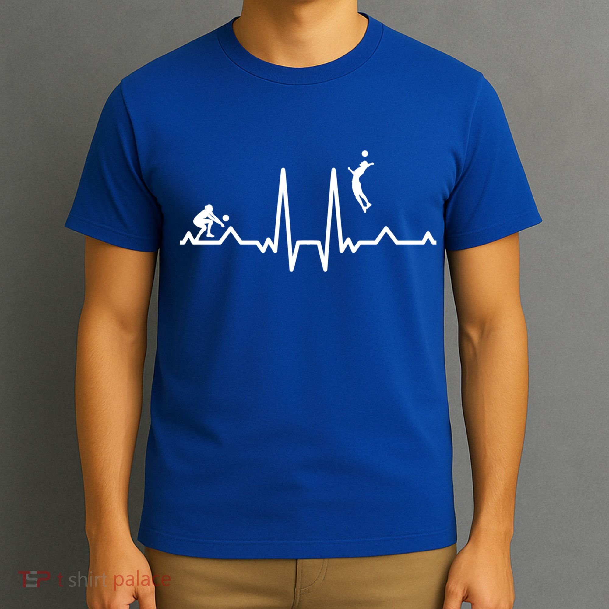 Funny Volleyball Heartbeat Volleyball Gift T-Shirt