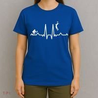 Funny Volleyball Heartbeat Volleyball Gift T-Shirt thumb 4