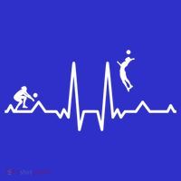 Funny Volleyball Heartbeat Volleyball Gift Button thumb 1