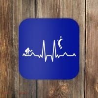 Funny Volleyball Heartbeat Volleyball Gift Coaster thumb 0