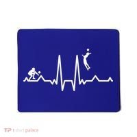 Funny Volleyball Heartbeat Volleyball Gift Mousepad thumb 0