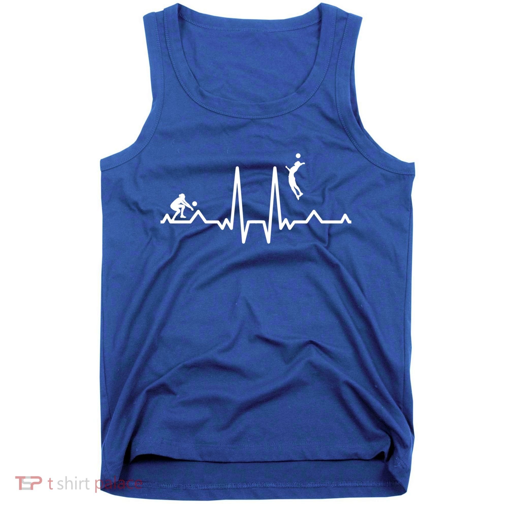 Funny Volleyball Heartbeat Volleyball Gift Tank Top