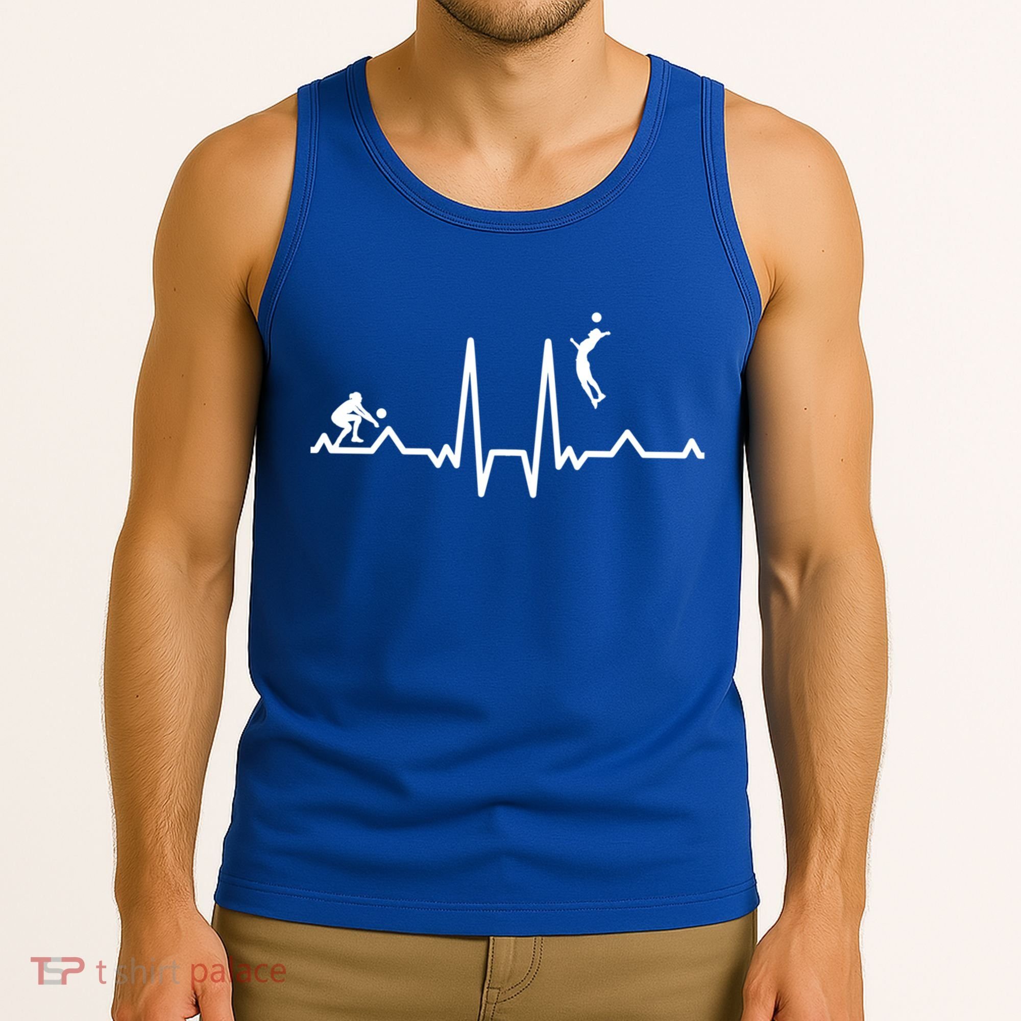 Funny Volleyball Heartbeat Volleyball Gift Tank Top