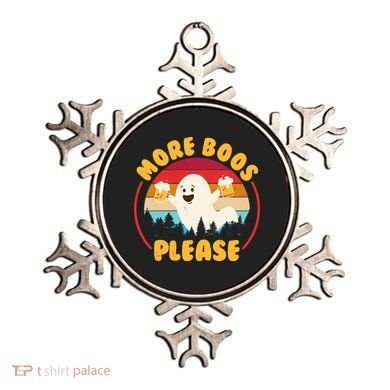 Funny Vintage Halloween More Boos Please Beer Lover Ghost Ornament