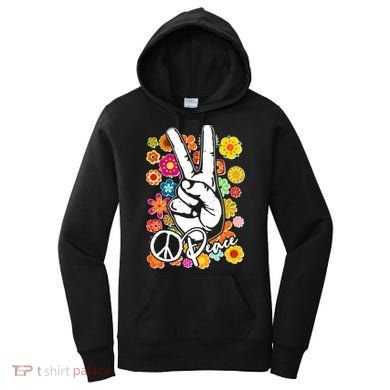 Funny Vintage Hippie Peace Symbols Women's Hoodie