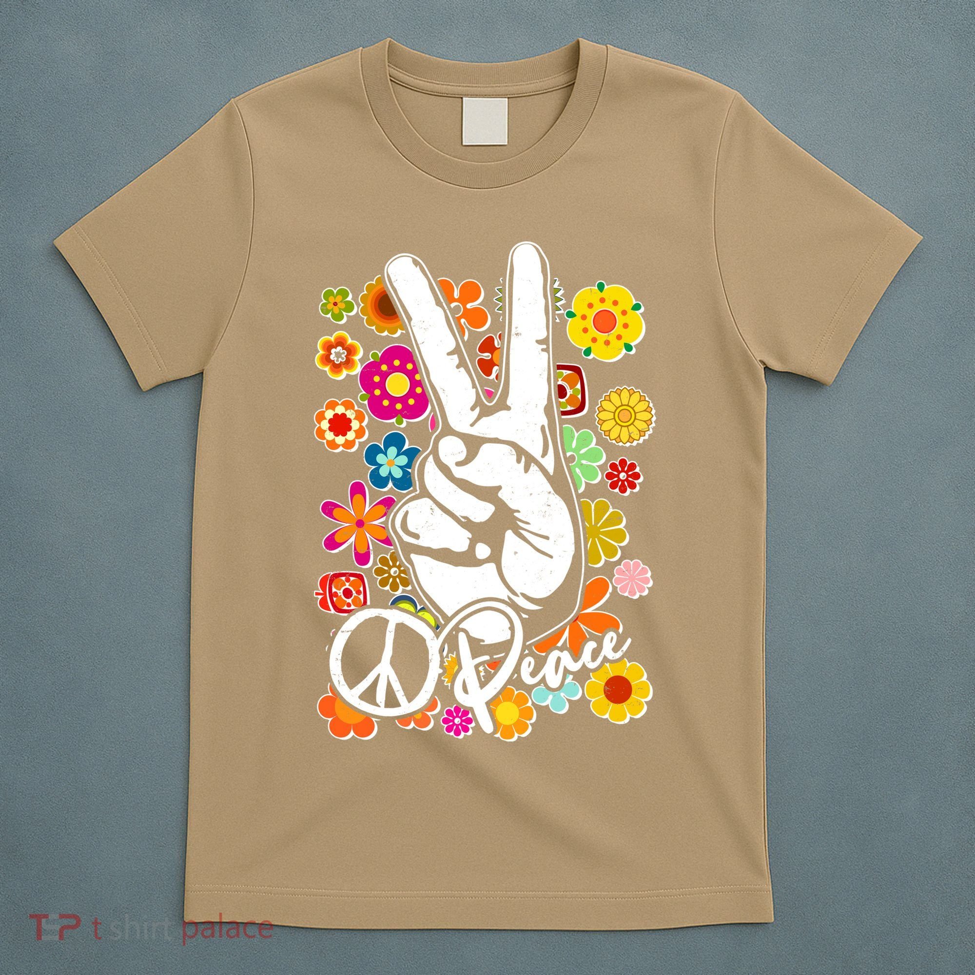 Funny Vintage Hippie Peace Symbols T-Shirt