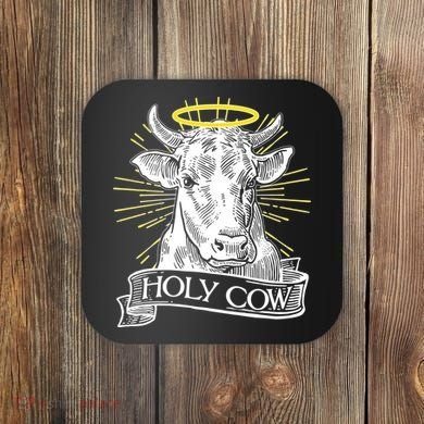 Funny Vintage Holy Cow Coaster
