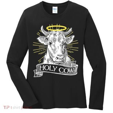 Funny Vintage Holy Cow Women's Long Sleeve Shirt