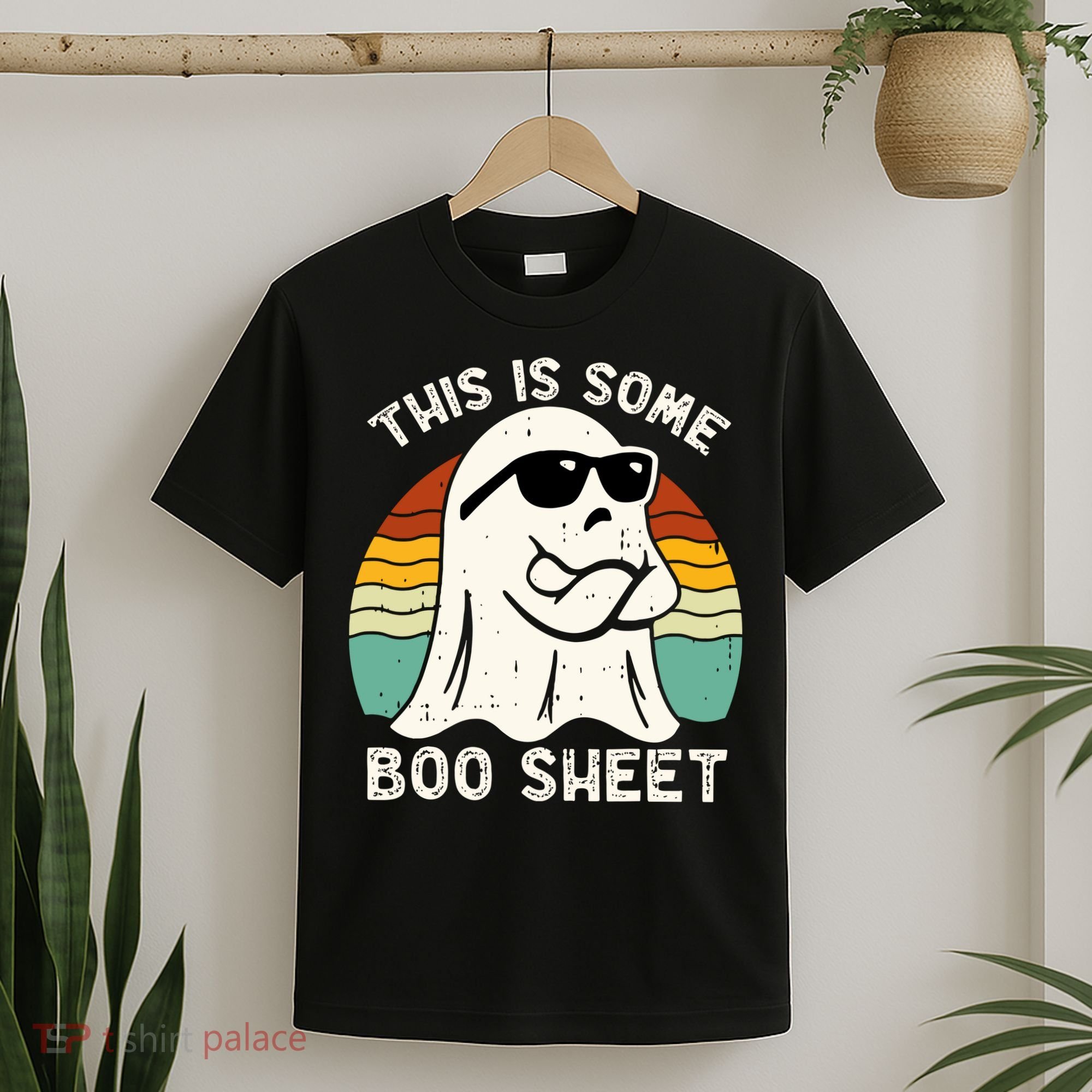 Funny Vintage Halloween Boo Ghost This Is Some Boo Sheet Gift T-Shirt